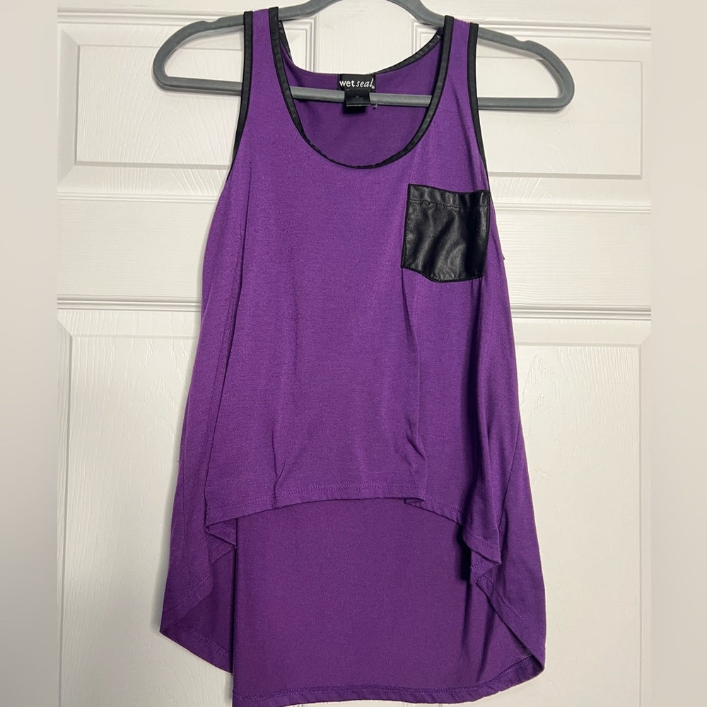 Wet Seal Purple and Black Tank Top